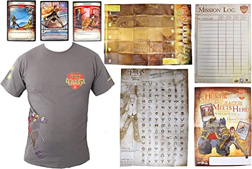 Huntik Secrets & Seekers - Seeker League Collection Box, 73 Cards, Playing Game Mat, Game Card Checklist, Mission Log & Seeker League T-Shirt Large