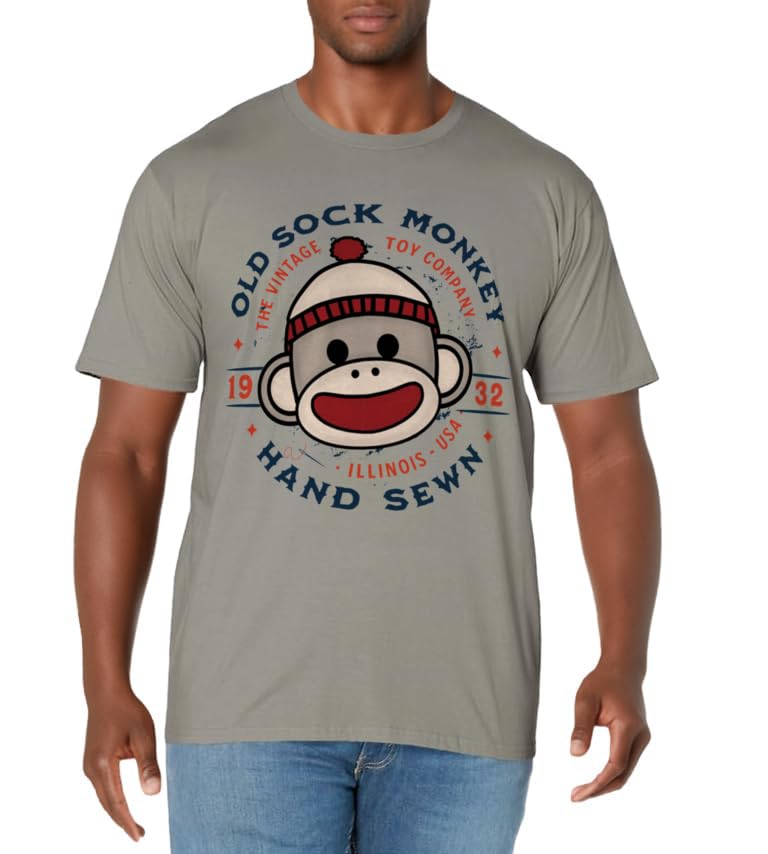 Old Sock Monkey Vintage Toy Company Logo Sock Monkey T-Shirt