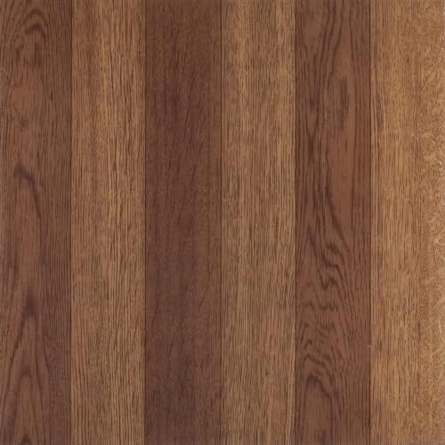 Nexus Self Adhesive 12-Inch Vinyl Floor Tiles, 20 Tiles - 12' x 12', Wood Medium Oak Plank Pattern - Peel & Stick, DIY Flooring for Kitchen, Dining Room, Bedrooms & Bathrooms by Achim Home Decor