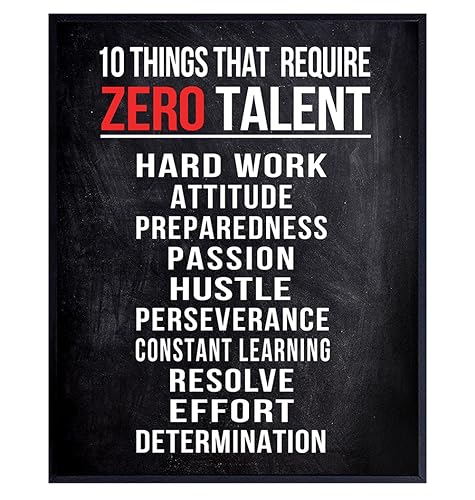 Motivational Wall Art - Inspirational Office Wall Decor - Motivational Office Wall Art - Motivational Poster, 8x10 - Entrepreneur Wall Art- Inspiring Positive Quotes Wall Decor- Inspirational Wall Art