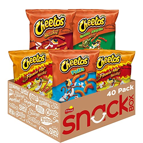 Cheetos Cheese Flavored Snacks Variety Pack, (Pack of 40)