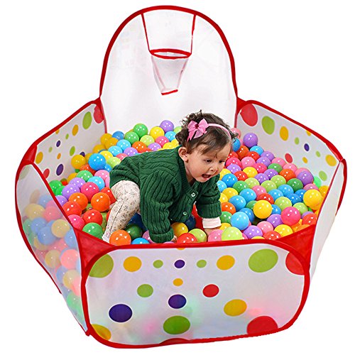 Kuuqa Ball Pit Play Tent with Basketball Hoop for Kids Toddlers Outdoor Indoor Play 4 Ft/120CM (Balls Not Included)