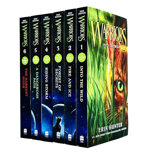 Erin Hunter's Warriors Series (#1-6) : Into the Wild - Fire and Ice - Forest of Secrets - Rising Storm - A Dangerous Path - The Darkest Hour (Children Book Sets : Grade 4 and Up)