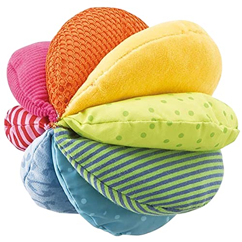 Haba Rainbow Fabric Ball - Machine Washable with 8 Different Sensory Affects