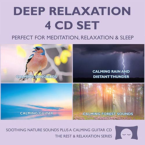 Deep Relaxation 4 Album Set - 3 Nature Sounds Albums plus a Calming Guitar with Ocean Waves Album - For Meditation, Relaxation and Sleep - Nature's Perfect White Noise
