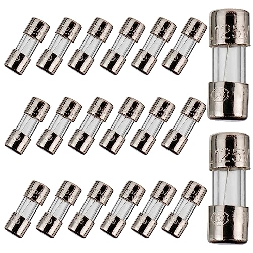 BOJACK Mini Fuse 3.6x10mm 3A 3amp 125V 0.14x0.39 Inch F3AL125V Fast-Blow Glass Fuses(Pack of 20 Pcs)
