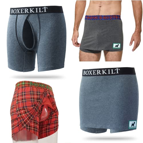 Boxerkilt Pouch Free Boxer Briefs With 100% Airflow from Boxerkilt. Multipack Of 3 Multicolor