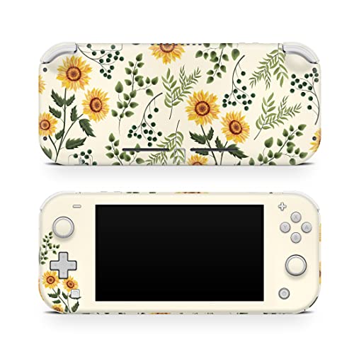 TACKY DESIGN Sunflowers skin Compatible with Nintendo switch lite skin,Blossom switch lite cover Vinyl 3m decal Cute Full wrap switch lite sticker
