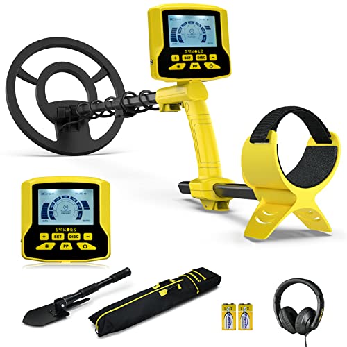 Upgraded Metal Detector for Adults: SAKOBS 11'' Professional Pinpoint Metal Detector IP68 Waterproof with 5 Modes, 7 Type Target Metals, 8 Levels Sensitivity,11' Detection Depth Gold Detector