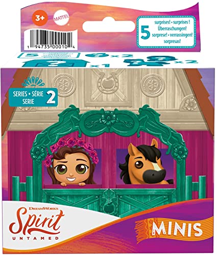 Mattel Spirit Untamed Mini Playset with Colorful Festival Theme, Includes Mini Horse with Stand, Friend, & 3 Accessories, Surprise Blind Box, Great Gift for Ages 3 Years Old & Up