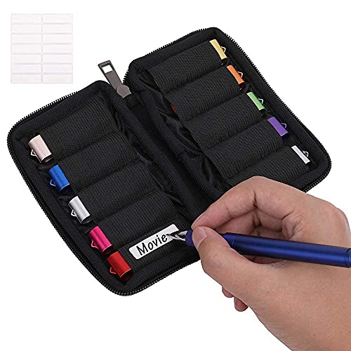 vellgo USB Flash Drive Case Soft Material Thumb Drive Holder case, USB Drive Holder Organizer, Portable Electronic Accessories Bag for USB Memory Stick with 10 Slots