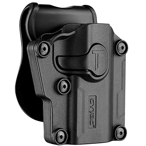 Universal OWB Holster for Berreta APX/CZ 75 / Ruger Security9 - Compact & Full Size Pistol Carrier | Index Finger Released | Adjustable Cant | Autolock | Outside Waistband | Matte Finish Black -RH