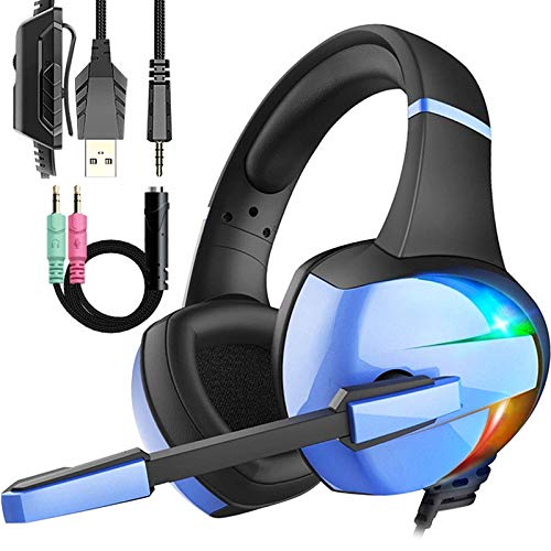 SVYHUOK Wired pro Gaming Headset with Mic for Kid’s Boy’s Teen’s Gifts, Over-Ear Gaming Headphones with Crystal Stereo Bass Surround Sound, PS4 Headset for PC Xbox One, Switch, Laptop, Mobile Phone