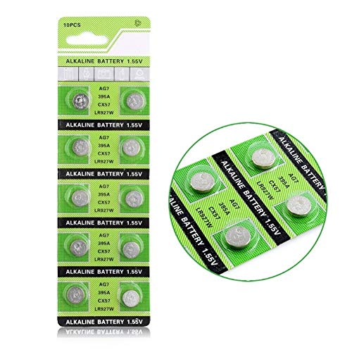 Cotchear AG7 Coin Battery 395A LR927 SR927SW LR57 SR927 Button Cell Batteries [10Pcs/Pack]