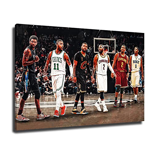 Kyrie Irving Poster Basketball Posters Print Canvas Wall Art Decor for Boys Room Bedroom Painting Picture Gifts To Fans NOUCAN (16x24'No Framed,A)