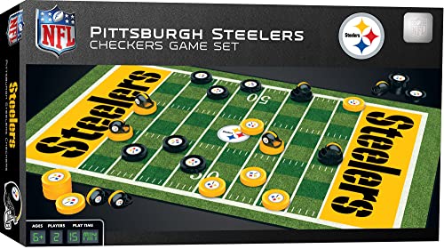 MasterPieces Family Game - NFL Pittsburgh Steelers Checkers - Officially Licensed Board Game for Kids & Adults