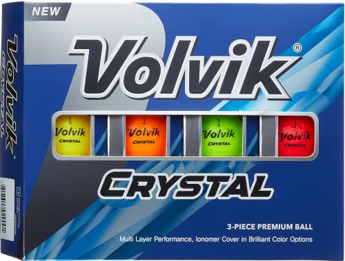 Volvik New Crystal Golf Balls: Assorted, Dozen