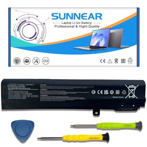 SUNNEAR BTY-M6H 51Wh Laptop Battery Replacement for MSI PE60 PE70 GE62 GE72 GL62 GL72 GP62 GP62MVR GP72 GL62M GP72MVR GL62VR GL72VR GT62VR MS-16J2 Series Notebook 10.86V 4730mAh