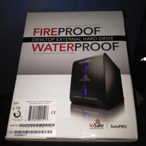 ioSafe SoloPRO 2 TB USB 2.0/eSATA Fireproof and Waterproof External Hard Drive with 1 Year Data Recovery Service SH2000GB1YR (Black)