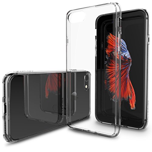 Luvvitt Clear View Case with Hybrid Scratch Resistant Back Cover and Shock Absorbing Bumper for Apple iPhone 7 (2016) iPhone 8 (2017) and iPhone SE (2020) - Clear