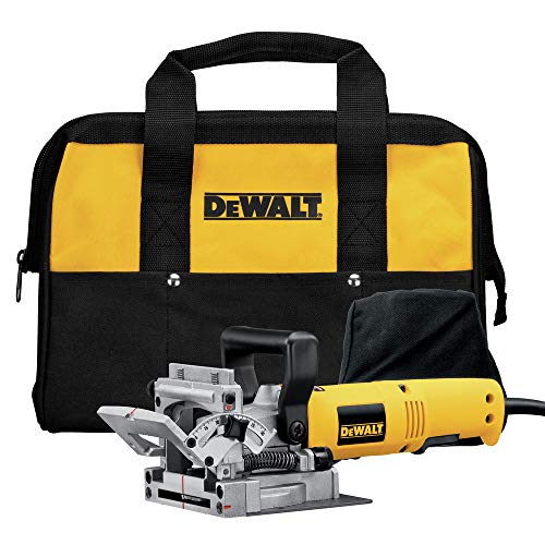 DEWALT Biscuit Joiner, 6.5 Amp, 10,000 RPM, Retractable 45 Degree Notch, For Depth Spots (DW682K),Yellow