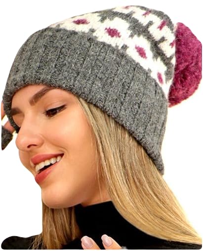 Women's Utah Brushed Alpaca Wool Hat Knit, Unisex Soft Beanie Handmade Garment Winter Hats for Men and Women