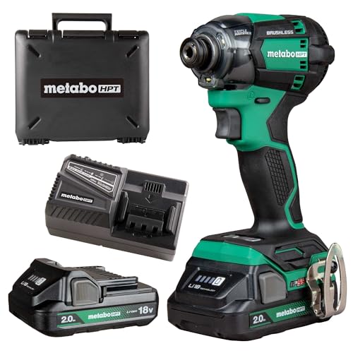 Metabo HPT 18V MultiVolt Cordless Triple Hammer BOLT Impact Driver Kit |1/4-Inch Chuck | WH18DC