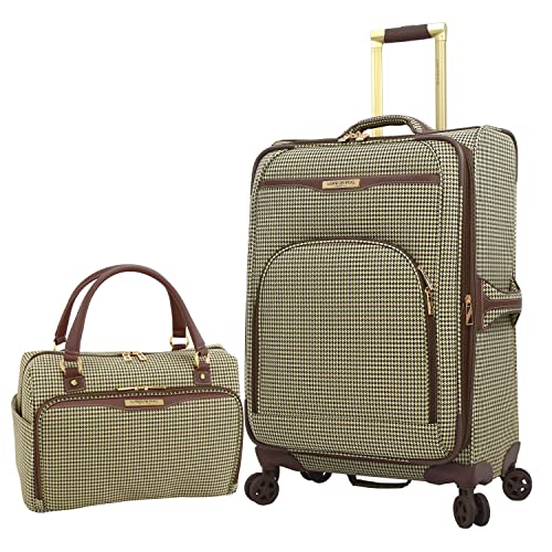 London Fog Oxford III 2 Piece Set (Cabin Bag and 25' Spinner), Olive