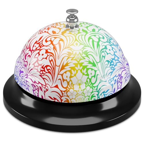 Floral Call Bell for Teachers - Desk Bell for Service Shopkeepers Bell Front Desk Bell Door Bell for Classroom Teacher Bell Dog Training Bell - Classroom Bell for Teachers Counter Bell Ringer Cat Bell