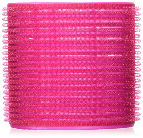 Conair Self Grip Extra Large Hair Rollers, Hair Curlers, Self Grip Hair Rollers, Hot Pink, 9 Pack with Storage Bag