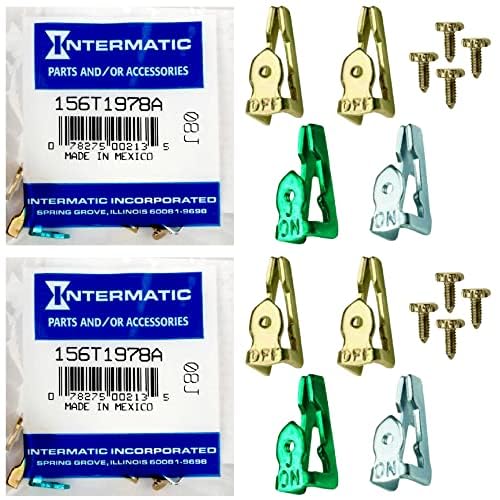 Intermatic 156T1978A Time Switch Trippers for T100 Series Timers 2 On 2 Off With 4 Screws Per Package (2 Pack)