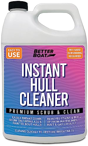 Fiberglass Boat Hull Cleaner for Boats & Aluminum Boat Cleaner Cleaning Supplies Marine Metal Stain Remover and Restorer Boat Soap Wash Pro Products Clean Deck Pontoon & Sailboat 1 Gallon
