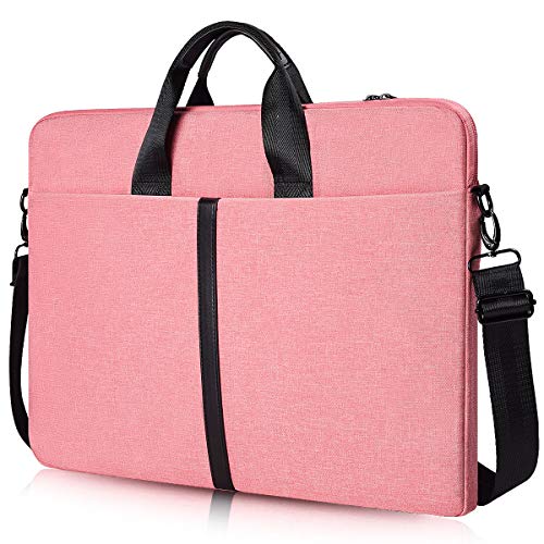 17-17.3 Inch Laptop Shoulder Bag Waterproof Shockproof Laptop Case for Acer Chromebook 17,HP ENVY 17 17t, Acer Predator 17, Lenovo Ideapad Y700,17.3 inch Laptop Bag for Teenage Girls Women,Rose Quartz