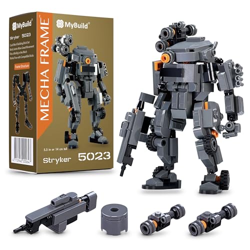 MyBuild Mecha Frame Armed Forces Stryker 5023 - Mech Toy Building Bricks for Mech Fans Aged 14+ (Dark Gray)