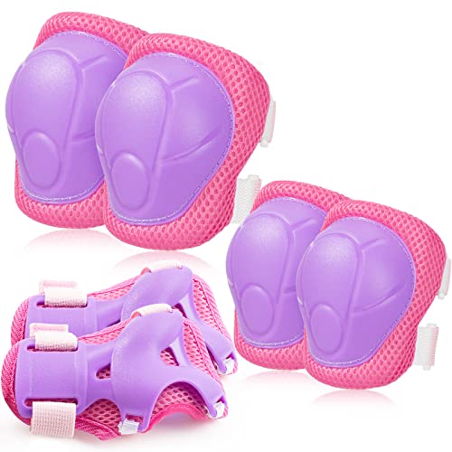 BOSONER Kids/Youth Knee Pads Elbow Pads Guards Set for for Multi Sports Roller Skates Skateboarding. Inline Roller Skating Cycling Biking BMX Bicycle Scooter,Wrist Guards for Multi-Sports Outdoor.