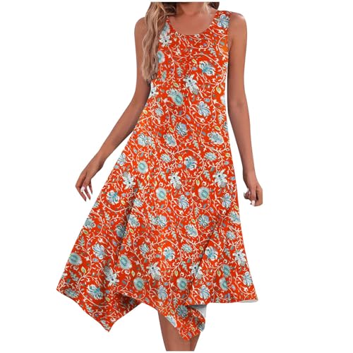Laptop Deals Wedding Guest Dresses Doday 2024 Boho Dresses for Women 2024 Active Floral Graphic Tunic Dress Summer Casual Tiered Dress Flowy A-Line Beach Dress