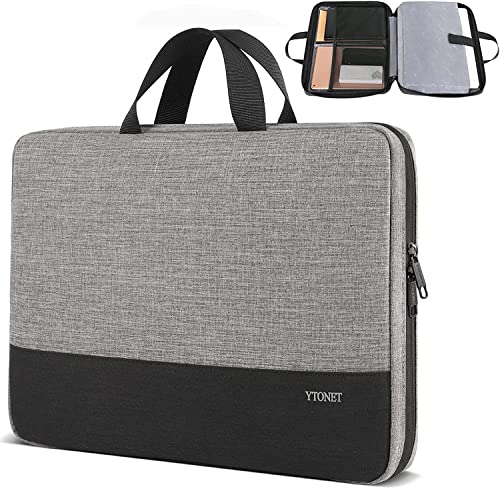Ytonet Laptop Sleeve Case 13 13.3 Inch, TSA Slim Laptop Cover with Handle, Durable Water Resistant Business Travel Carrying Case Compatible with MacBook Air MacBook Pro HP Dell Lenovo Notebooks, Grey