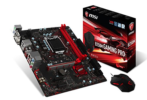 MSI Gaming Intel B250 LGA 1151 DDR4 HDMI micro-ATX Motherboard Including DS B1 Gaming Mouse (B250M GAMING PRO)
