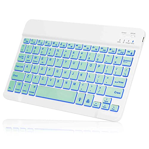 UX030 Lightweight Ergonomic Keyboard with Background RGB Light, Multi Device Slim Rechargeable Keyboard Bluetooth 5.1 and 2.4GHz Keyboard Compatible with ASUS ROG Strix G17 Laptop