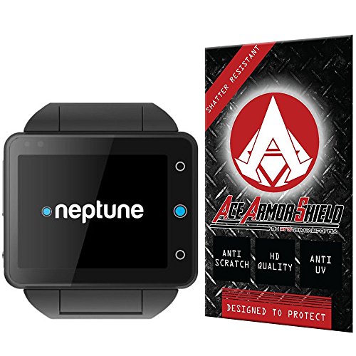 Ace Armor Shield Shatter Resistant Screen Protector for the NEPTUNE Pine 16GB Smartwatch / Military Grade / High Definition / Maximum Screen Coverage / Supreme Touch Sensitivity /Dry or Wet Easy Installation with free lifetime replacement warranty