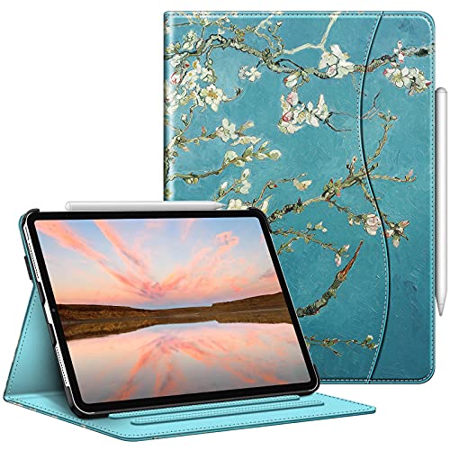 Fintie Case for iPad Pro 11-inch (4th / 3rd Generation) 2022/2021 - Multiple Angles Viewing Folio Stand Cover with Pencil Holder & Pocket, Also Fit iPad Pro 11' 2nd/1st Gen, Blossom