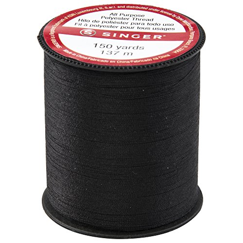Singer 60110All Purpose Polyester Thread, 150 Yards, Black