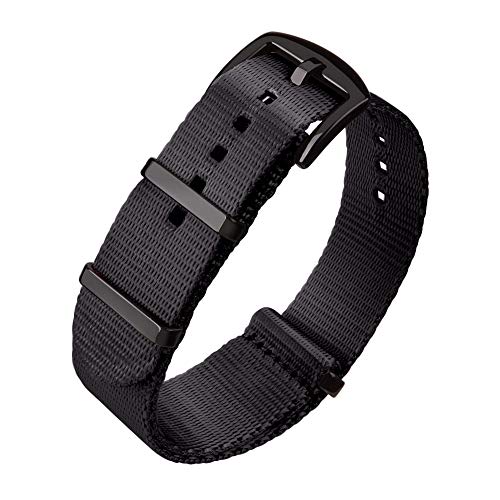 Ritche Military Ballistic Nylon Watch Strap with Heavy Buckle 18mm 20mm 22mm Premium Nylon Watch Bands for Men Women