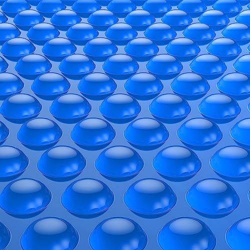BigXwell Solar Pool Cover, Blue 16-mil 12 x 24 Foot Rectangle Pool Heaters for Above-Ground and In-Ground Pools, 1600 Series Heavy-Duty Insulating Pool Heater Cover for Swimmer