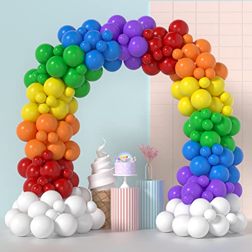 Rainbow Balloons Arch Kit 175 Pcs Rainbow Balloons For Rainbow Party Decoration Birthday Party Supplies Colorful Kids Birthday Party Balloons