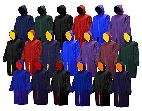 Adoretex Unisex Swim Parka Water Resistant Warm Coat Water Sports Swim Parka for Adults & Kids-PK005-Black/Black-AL