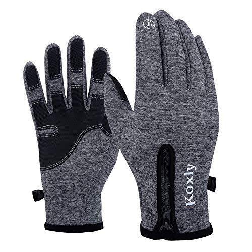 Koxly Winter Gloves Touch Screen Fingers Warm Gloves Insulated Anti-Slip Windproof Waterproof Cycling Riding Running Work for Men Women Mens Womens