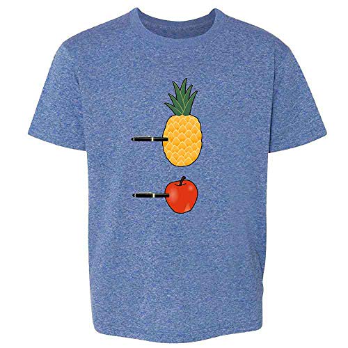 Pop Threads PPAP Pen Pineapple Apple Pen Meme Song Youth Kids Girl Boy T-Shirt Heather Royal Blue L