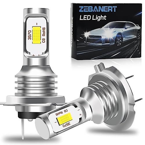 ZEBANERT H7 LED Bulbs Fit For 2014-2022 Ram ProMaster 1500 2500 3500 Light Bulbs, CSP3570 Chips,H7 Hi/Lo LED Bulbs, 400% Brightness 12000LM 6000K White, Plug and play,2-Pack