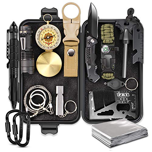 Gifts for Men Dad Husband Boyfriend, EMDMAK Survival Gear and Equipment 15 in 1, Outdoor Emergency Survival Kit, Camping Hunting Fishing Christmas Birthday Gifts Ideas for Him Teen Boy Cool Gadget